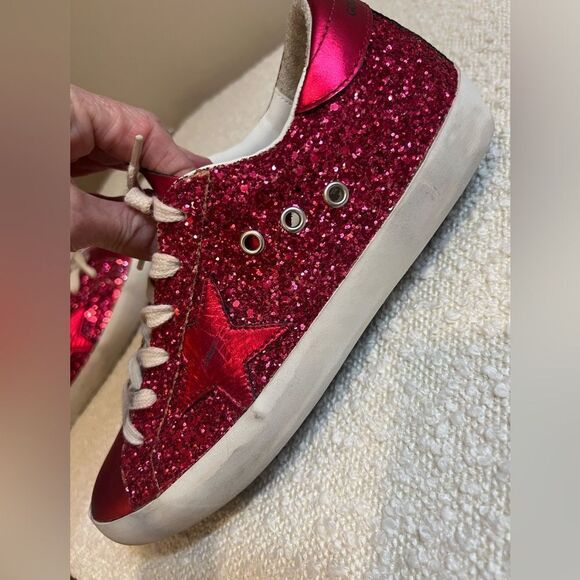 Golden goose superstar glitter women’s tennis shoe, size 8 - Picture 5 of 12